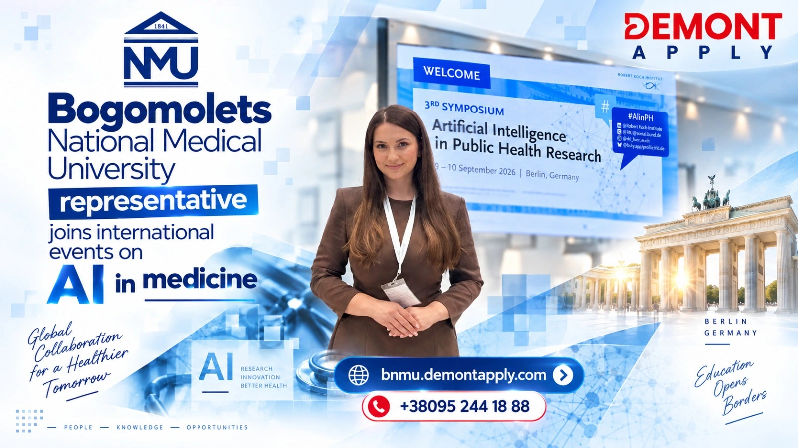 BNMU representative at Artificial Intelligence in Public Health symposium in Berlin, Germany