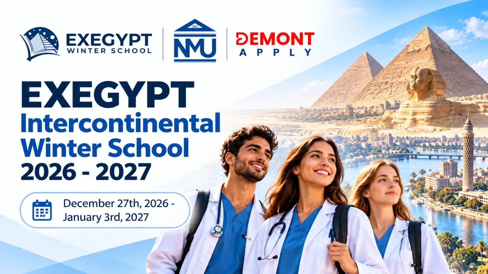EXEGYPT 2026/2027 Intercontinental Winter School at Suez Canal University in Ismailia, Egypt