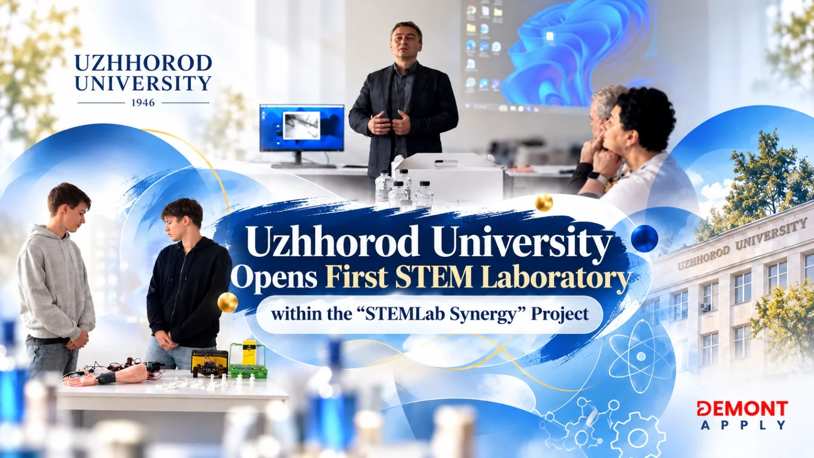 STEM laboratory at Uzhhorod University with 3D printers for robotics and 3D modelling